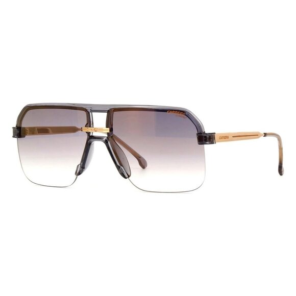 New CARRERA Grey Semi Rimless Square 1066/S KB7FQ Sunglasses Women - Picture 1 of 4
